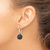 Image of Majestik Sterling Silver Rhodium-plated 10-11mm Black Simulated Pearl CZ Hinged Post Dangle Earrings