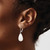 Image of 18mm Majestik Sterling Silver Rhodium-plated 10x18mm Teardrop White Simulated Pearl Leverback Dangle Earrings