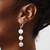 Image of Majestic Sterling Silver Rhodium-plated 10-11mm White Pink and Purple Simulated Pearl Leverback Dangle Earrings