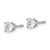 Image of 6mm 14k White Gold AA Quality Complete Diamond Stud Earrings XW8AA-S