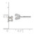 Image of 3.75mm 14k White Gold AAA Quality Complete Princess Cut Diamond Earrings XWAP5AAA