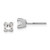 Image of 3.75mm 14k White Gold AAA Quality Complete Princess Cut Diamond Earrings XWAP5AAA