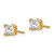 Image of 4mm 14K Yellow Gold AAA Quality Complete Princess-cut Diamond Earrings XAP6AAA