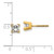 Image of 4mm 14K Yellow Gold AAA Quality Complete Princess-cut Diamond Earrings XAP6AAA