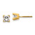 Image of 4mm 14K Yellow Gold AAA Quality Complete Princess-cut Diamond Earrings XAP6AAA