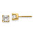 Image of 4.5mm 14K Yellow Gold AAA Quality Complete Princess-cut Diamond Earrings XAP7AAA