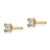 2.75mm 14K Yellow Gold AA Quality Complete Princess-cut Diamond Stud Earrings XAP1AA