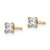 Image of 3.25mm 14K Yellow Gold AA Quality Complete Princess-cut Diamond Stud Earrings XAP3AA