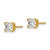 Image of 3.75mm 14K Yellow Gold AA Quality Complete Princess-cut Diamond Stud Earrings XAP5AA