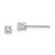 Image of 4mm 14k White Gold 3.25mm CZ stud earrings