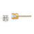 Image of 5mm 14K Yellow Gold 4.5mm CZ stud earrings