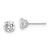 Image of 5mm 14k White Gold 5mm Round CZ Post Earrings