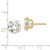 Image of 11mm 14K Yellow Gold 10mm Round CZ Post Earrings