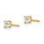Image of 3mm 14K Yellow Gold 3mm Square CZ Post Earrings
