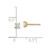 Image of 3mm 14K Yellow Gold 3mm Square CZ Post Earrings