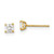 Image of 3mm 14K Yellow Gold 3mm Square CZ Post Earrings