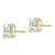 Image of 9mm 14K Yellow Gold 8mm Square CZ Post Earrings