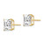Image of 10mm 14K Yellow Gold 9mm Square CZ Post Earrings
