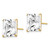 Image of 12mm 14K Yellow Gold 11mm Square CZ Post Earrings
