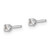 Image of 2.4mm 14k White Gold .10ct I2 K-L Diamond Stud Push-on Post Earrings
