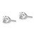 Image of 4.5mm 14k White Gold .75ct I2 K-L Diamond Stud Push-on Post Earrings