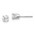 Image of 4.5mm 14k White Gold .75ct I2 K-L Diamond Stud Push-on Post Earrings