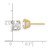 Image of 6mm 14K Yellow Gold Polished 6x6 Asscher Cut CZ Studs Post Earrings