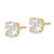 Image of 7mm 14K Yellow Gold Polished 7x7 Cushion Cut CZ Studs Post Earrings