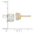 Image of 7mm 14K Yellow Gold Polished 7x7 Cushion Cut CZ Studs Post Earrings