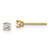 Image of 3mm 14k Yellow Gold .20ct. I1 J-K Diamond Stud Push-on Post Earrings