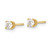 Image of 3.4mm 14k Yellow Gold .30ct. I1 J-K Diamond Stud Push-on Post Earrings