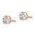 Image of 5mm 14k Yellow Gold 1.00ct. I2 K-L Diamond Stud Push-on Post Earrings
