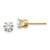 Image of 5mm 14k Yellow Gold 1.00ct. I2 K-L Diamond Stud Push-on Post Earrings