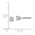 Image of 1.7mm 14k White Gold .50ct SI3 G-I Diamond Stud Thread on/off Post Earrings