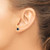 Image of 6.7mm Sterling Silver Rhodium-plated Polished Onyx Round Bezel Stud Earrings
