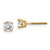 Image of 4.4mm 14k Yellow Gold .70ct. SI3 G-I Diamond Stud Thread on/off Post Earrings