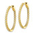 Image of 29mm Sterling Silver Polished Gold-tone In & Out CZ Hinged Hoop Earrings