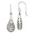 36mm Sterling Silver Polished & Antiqued Fancy Filigree Heart Dangle Earrings
