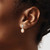 Image of 17mm Sterling Silver Rhodium-plated Polished Pink 7-8mm Freshwater Cultured Pearl Post Dangle Earrings