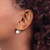 Image of 16mm 14K Yellow Gold 7-7.5mm White Round Freshwater Cultured Pearl Emerald Leverback Earrings XLB70E/PL
