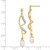 Image of 42mm 14K Yellow Gold 7x5mm White Teardrop Freshwater Cultured Pearl .01ctw Diamond Dangle Earrings XE2514AA