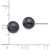 Image of 8-9mm 14K White Gold 8-9mm Round Black Saltwater Akoya Earrings