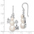 Image of 40mm Sterling Silver Freshwater Cultured Pearl Snowman Earrings