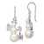 Image of 40mm Sterling Silver Freshwater Cultured Pearl Snowman Earrings