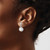Image of 20mm Sterling Silver Rhodium-plated 8mm Simulated Pearl CZ Post Earrings