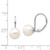 Image of 16mm 14k White Gold 8-9mm Round Freshwater Cultured Pearl Leverback Earrings