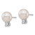 Image of 8-9mm 14K White Gold 8-9mm Round White Saltwater Akoya .20ctw Diamond Earrings