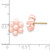 Image of 11mm 14K Yellow Gold 3-4mm Pink Egg Freshwater Cultured Pearl Flower Earrings