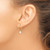 Image of 22.5mm 14K Yellow Gold 5-6mm Round White Freshwater Cultured Pearl Hoop Earrings