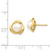 Image of 10.82mm 14K Yellow Gold 7-8mm Yellow Button Freshwater Cultured Pearl Post Earrings